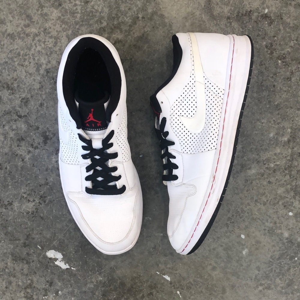 ✨ Air Jordan Alpha I Low - White/Black-Varsity Red Nike Shoes